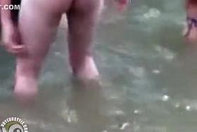 Lasses take turns playing with their friend&rsquo;s dick