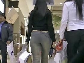 Real amateur street candid booty