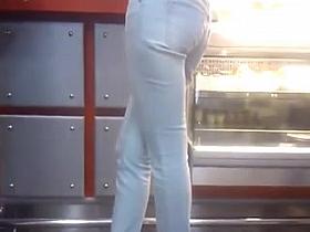 Awesome high heels at lunch