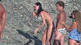 Voyeur. Nice Tits on public beach