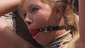 Blonde Euro slut fucked on public bus