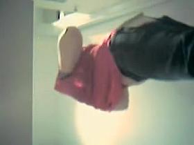 Real fem changing the blouses in the dressing room