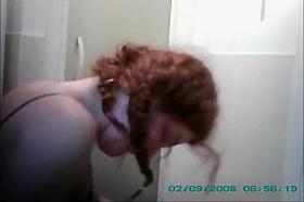 Hot girl before and after showering