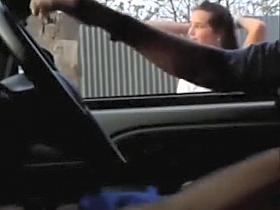 Asking a college beauty for directions and jacking off