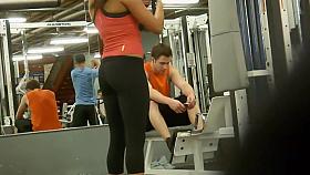 Big ass in jeans at the supermarket