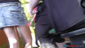 The fortunate day for the upskirt hunter