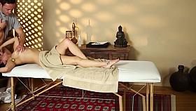 Busty MILFs piercedpussy fucked by masseur