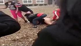 Black women fighting till bare skin