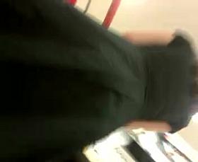 Nice milf with blue panties upskirt