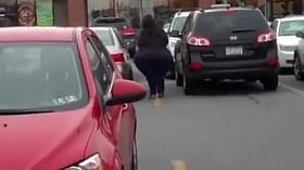 Woman with huge ass filmed on the street by random guy
