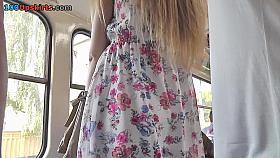 Lonely petite girl gets filmed in accidental upskirt