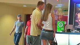 Street upskirt voyeur amazing blonde teen