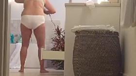 spycam mom getting dressed