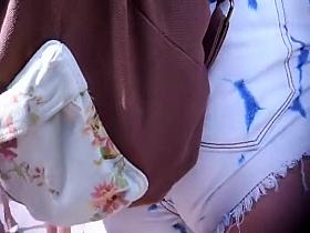 Voyeur got real close to her buttocks