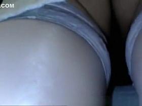 Under skirt on escalator