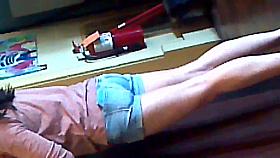 Voyeur cam sex clip is showing a gorgeous chick