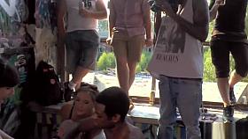 Subs group fucked in abandoned building