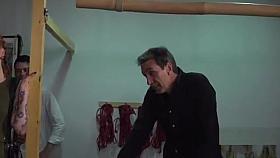 Redhead gets double facial in public