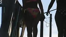 Candid Ebony Bikini Asses