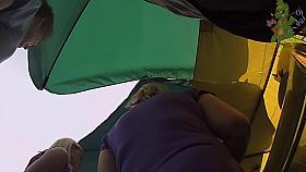 Hot details of the fat booty chick delicious up skirt B133