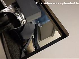 Tall girl tries a swimsuit