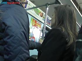 Darksome tights subway upskirt