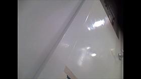 Girl in fitting room exposes herself in erotic lingerie