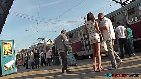 Boyfriend follows his girl in accidental upskirt pics