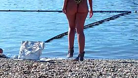 Nice Serbian ass on the beach