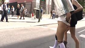 Busty slut anal banged outdoor