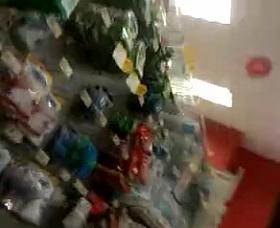 Cutie upskirt with red thong