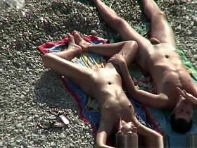 Nude woman sucks his balls and penis