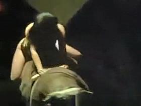 Upskirt while riding bull