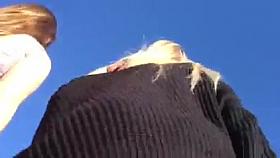 Upskirt sunny day slut