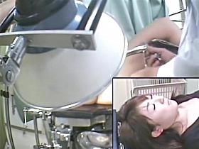 Voyeur the medical exam of the peachy Asian beaver
