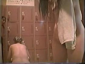 Fem showing hairy cunt and small tits on change room spy cam