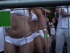 Secretive filming of a hot dancing hostess