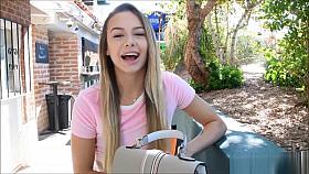 Blonde public upskirt panties