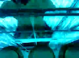spy in a tanning bed
