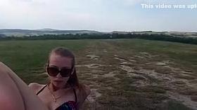 Outdoor Nudeness Two Cute Girls Masturbate Both