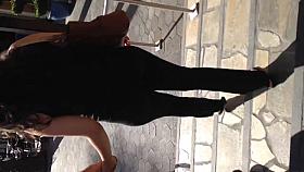 Mexican ass in black leggings