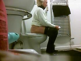 Jacqui on the toilet