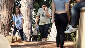 Pretty teen girl sitting on the floor