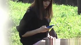 Japanese schoolgirl recorded by kinky voyeur on a street