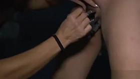 Chubby blonde disgraced outdoor