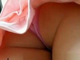 Teen upskirt on street