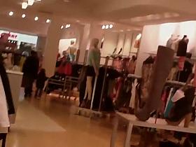 Ghetto girl buying new shoes