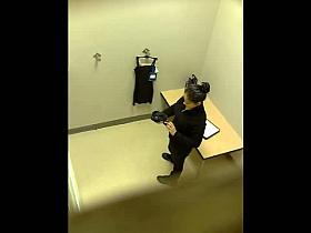 Gorgeous Latina caught on a changing room spy cam