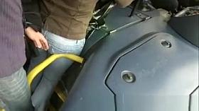Touching hot ass in bus