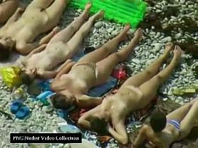 Nude beach voyeur films sexy ass women